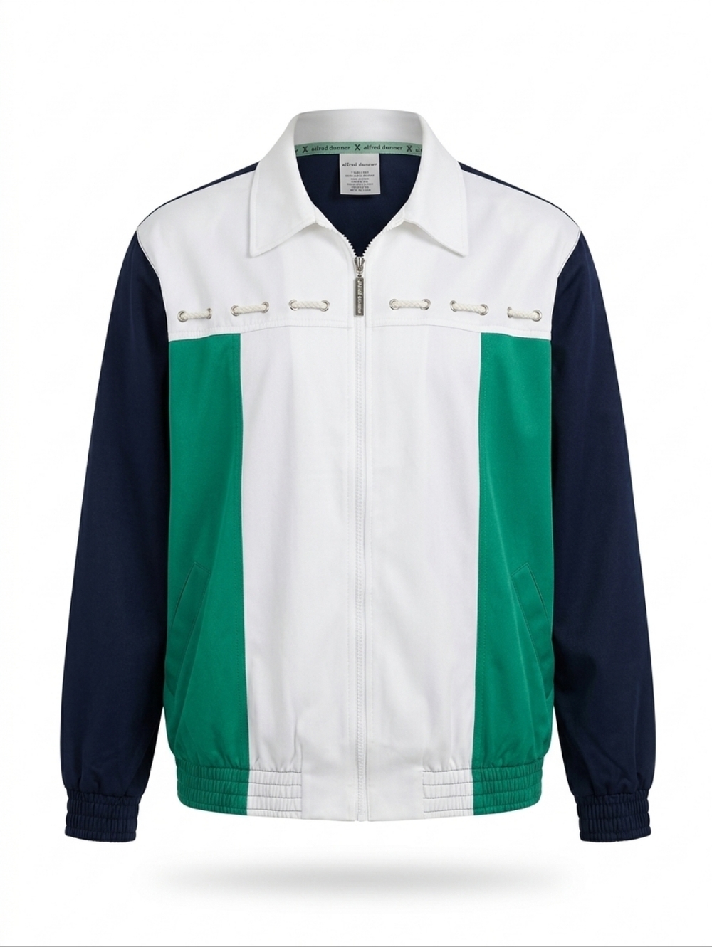 Vintage Alfred Dunner Nautical Colorblock Zip-Up Jacket. XL